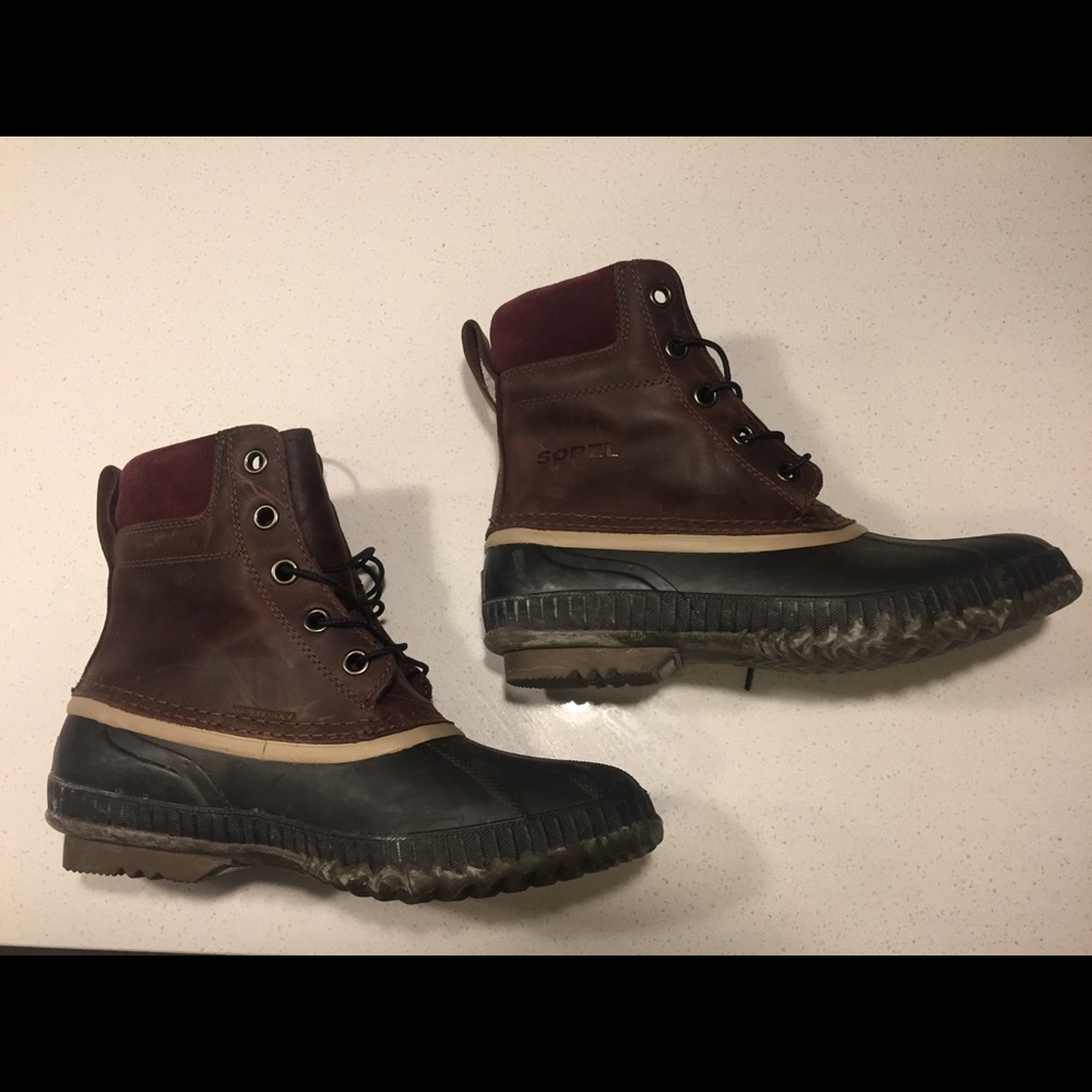 Sorel Mens Cheyanne Rain Boot Madder Brown/stout
